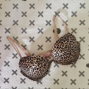 4/$15 VS Push Up Plunge Animal Print Bra